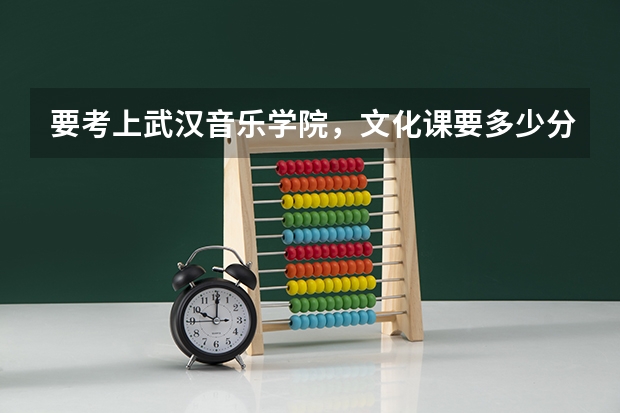 要考上武汉音乐学院，文化课要多少分，专业课要多少分？