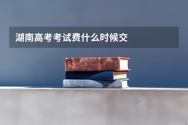 湖南高考考试费什么时候交