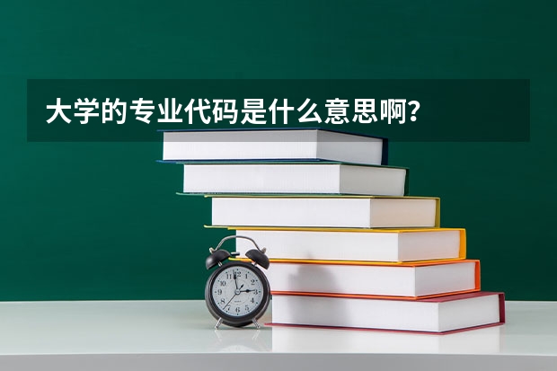 大学的专业代码是什么意思啊？