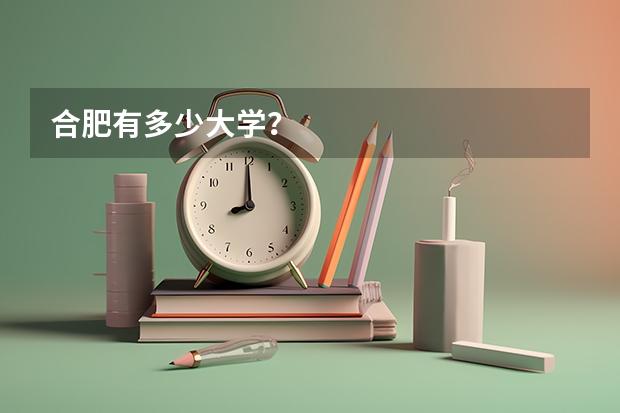 合肥有多少大学？