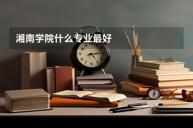 湘南学院什么专业最好