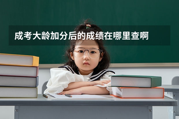 成考大龄加分后的成绩在哪里查啊