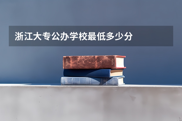 浙江大专公办学校最低多少分