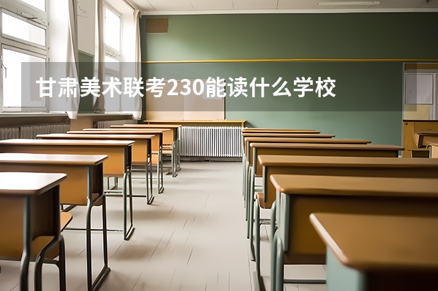 甘肃美术联考230能读什么学校
