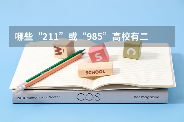 哪些“211”或“985”高校有二本专业？