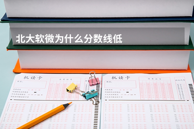 北大软微为什么分数线低
