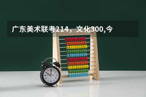 广东美术联考214，文化300,今年最低录取分是185，我有机会上大学吗？（本科）