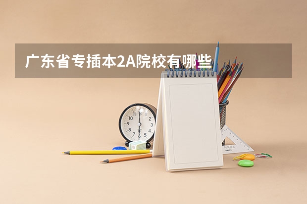 广东省专插本2A院校有哪些