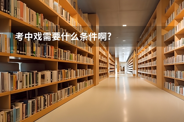 考中戏需要什么条件啊?