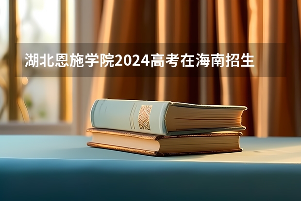 湖北恩施学院2024高考在海南招生计划介绍
