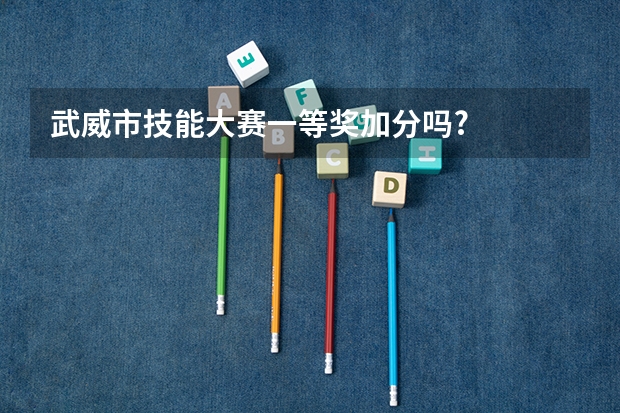 武威市技能大赛一等奖加分吗?