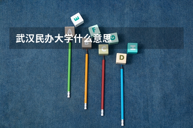 武汉民办大学什么意思