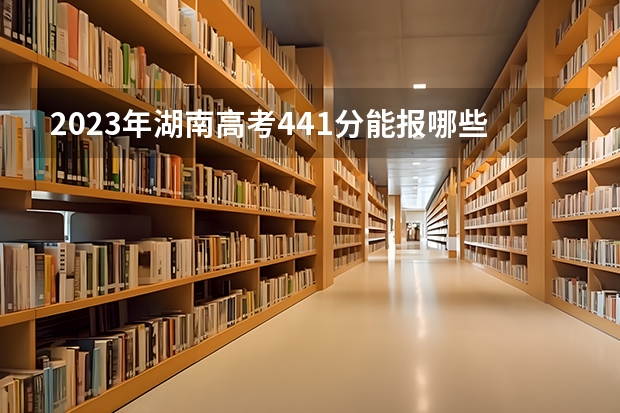 2023年湖南高考441分能报哪些公办大学