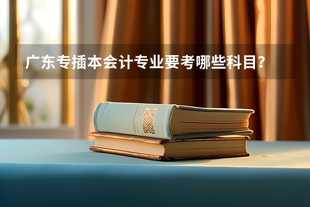广东专插本会计专业要考哪些科目？