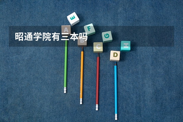 昭通学院有三本吗
