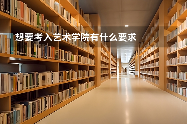 想要考入艺术学院有什么要求
