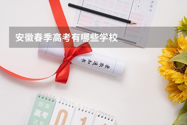 安徽春季高考有哪些学校