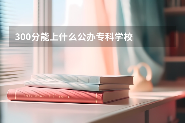 300分能上什么公办专科学校
