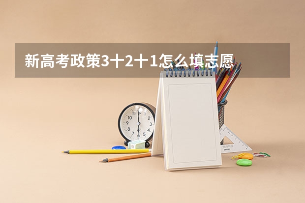 新高考政策3十2十1怎么填志愿