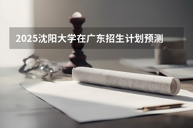 2025沈阳大学在广东招生计划预测