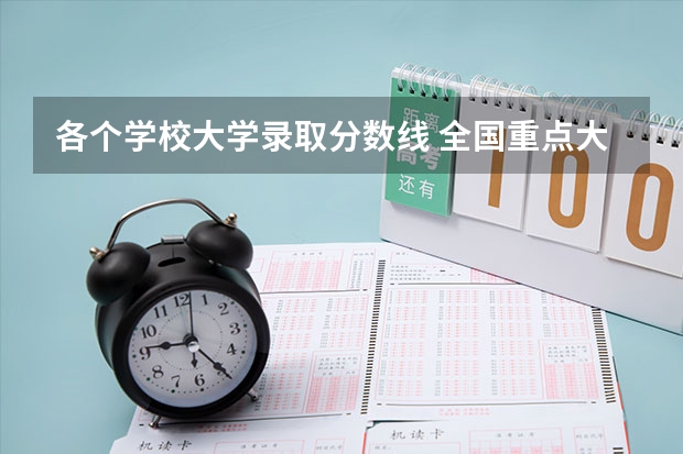 各个学校大学录取分数线 全国重点大学录取分数线
