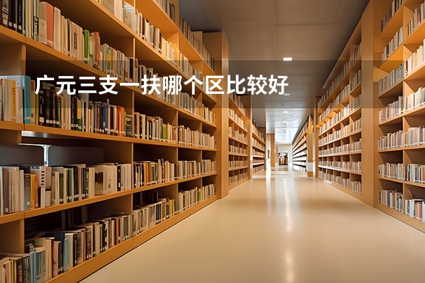 广元三支一扶哪个区比较好