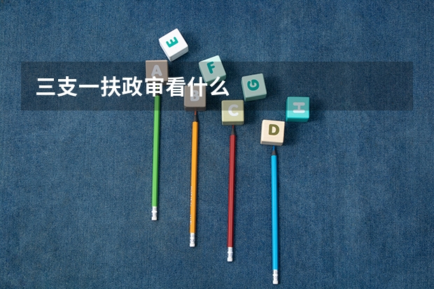 三支一扶政审看什么
