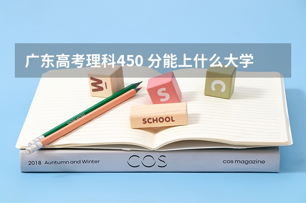 广东高考理科450 分能上什么大学