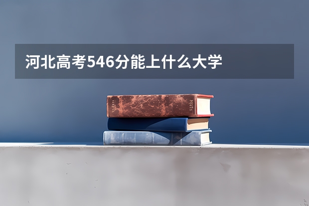 河北高考546分能上什么大学