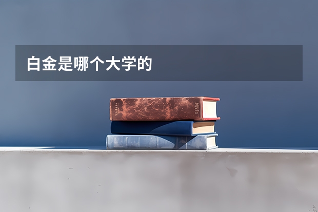 白金是哪个大学的