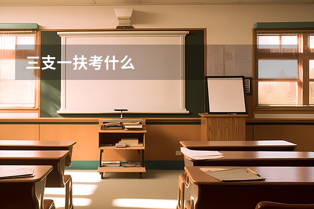 三支一扶考什么