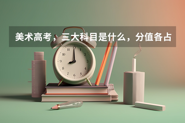 美术高考，三大科目是什么，分值各占多少