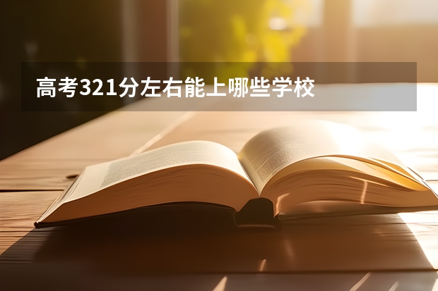 高考321分左右能上哪些学校