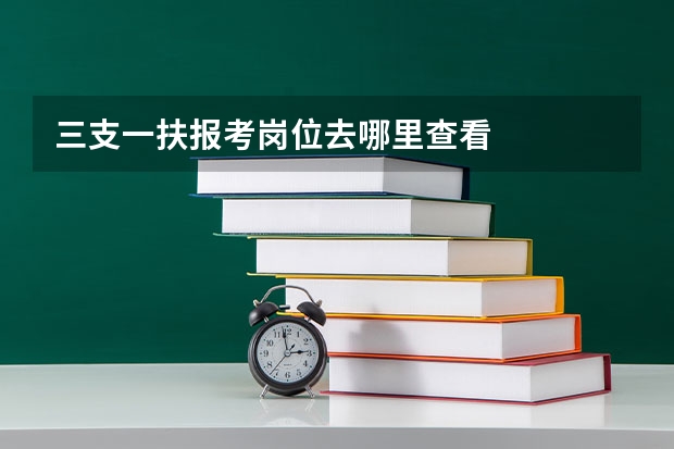三支一扶报考岗位去哪里查看