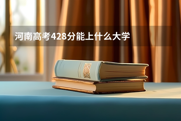 河南高考428分能上什么大学