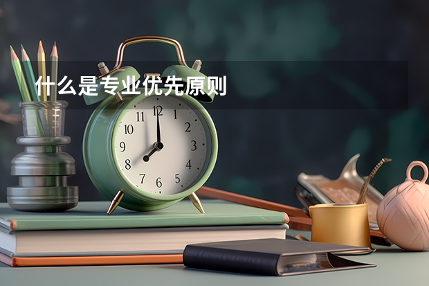 什么是专业优先原则