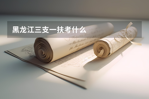 黑龙江三支一扶考什么