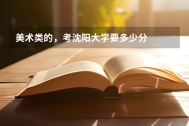 美术类的，考沈阳大学要多少分
