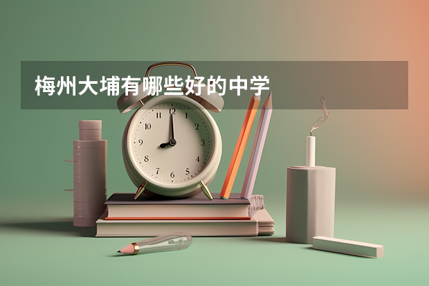 梅州大埔有哪些好的中学