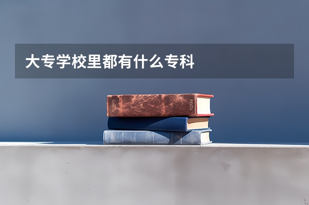 大专学校里都有什么专科