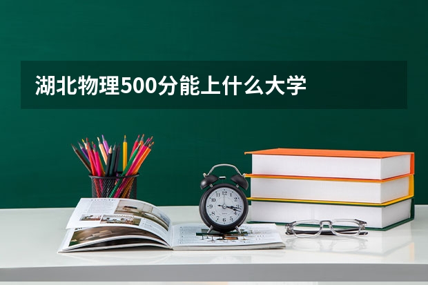 湖北物理500分能上什么大学