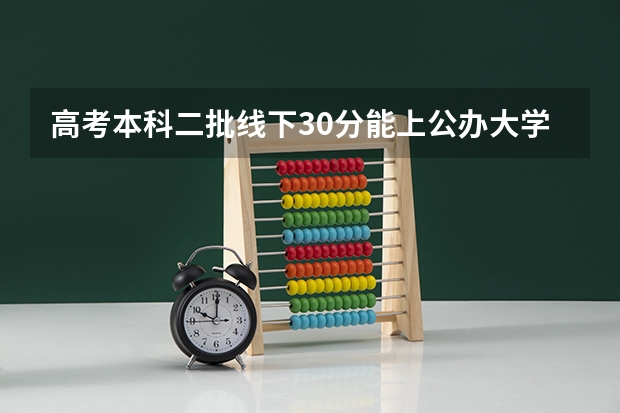 高考本科二批线下30分能上公办大学吗？