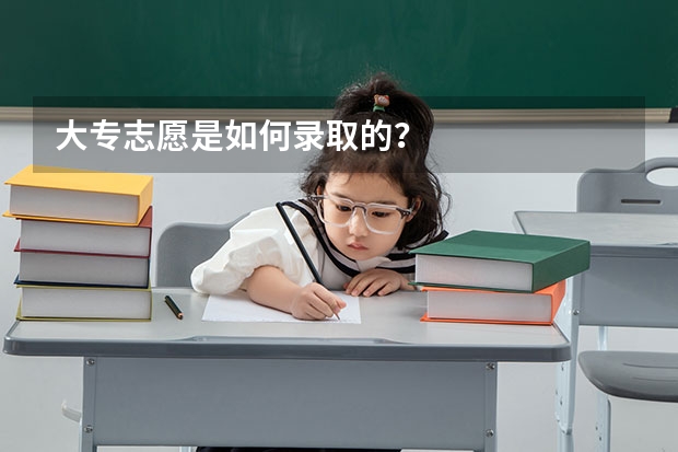 大专志愿是如何录取的？