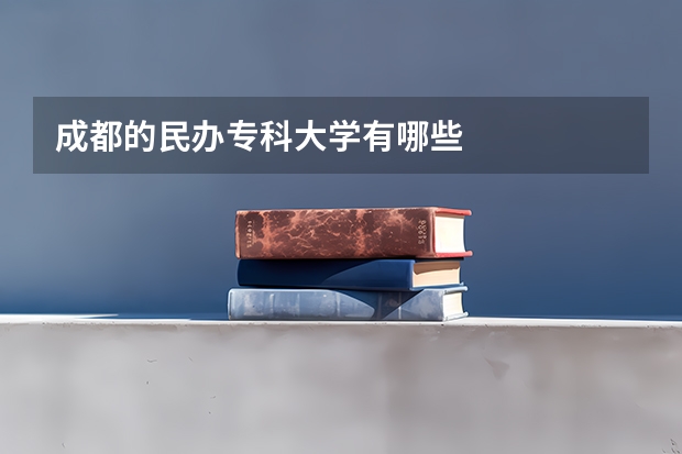 成都的民办专科大学有哪些