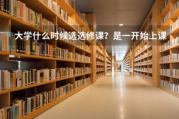 大学什么时候选选修课？是一开始上课就选吗？怎么选，一头雾水