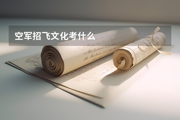 空军招飞文化考什么