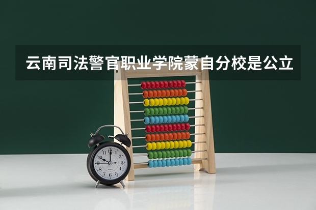 云南司法警官职业学院蒙自分校是公立的吗?