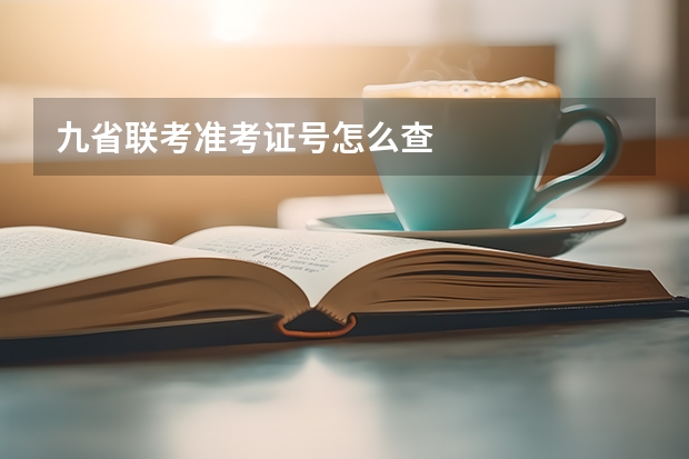 九省联考准考证号怎么查