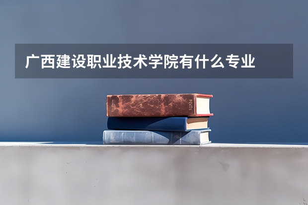 广西建设职业技术学院有什么专业