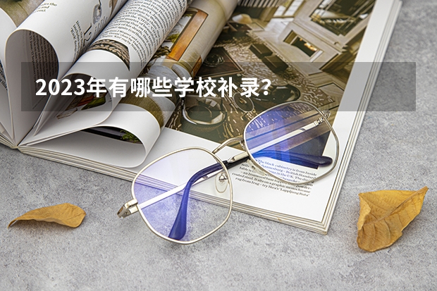 2023年有哪些学校补录？